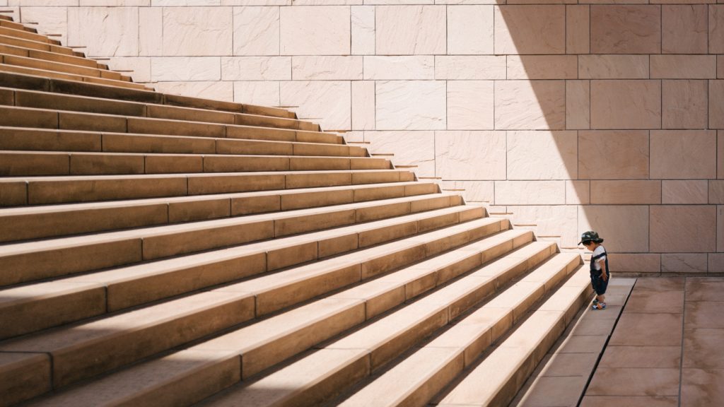 Your life purpose can be as daunting to you as to a child trying to climb stairs