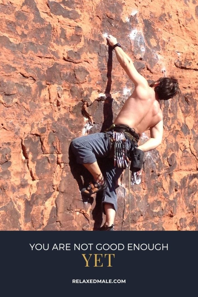Pinterest image of a man climbing a wall